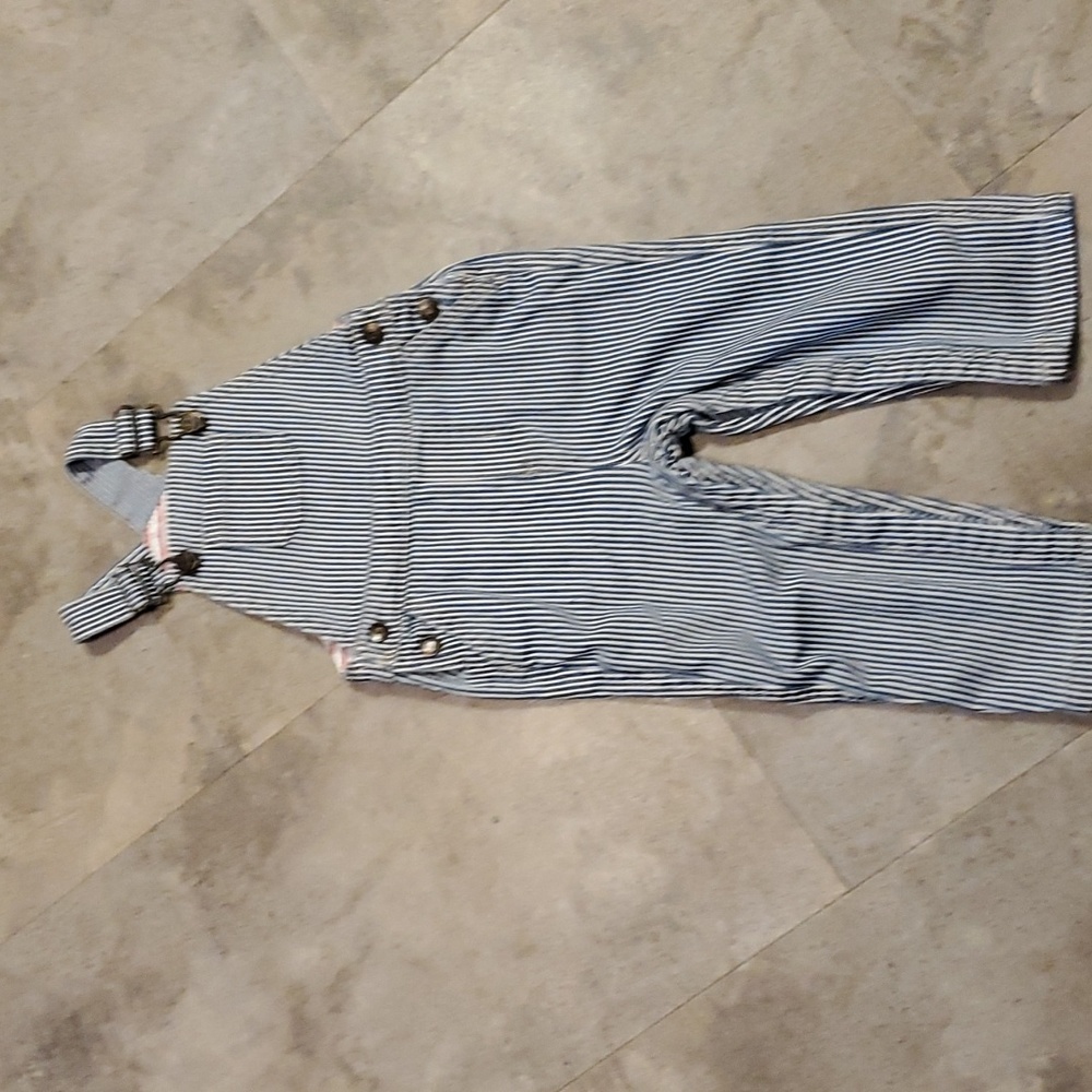 Mini boden striped overalls sz 18-24m
